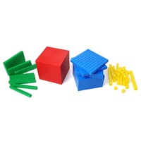 Nouveaux outils d'apprentissage, blocs de construction en plastique à base de dix, ensemble de jouets Cub Math pour enfants