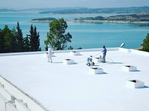 ISONEM Revêtement liquide d'isolation thermique pour toiture écologique Revêtement flexible à base d'acrylique Peinture réfléchissante de la chaleur Brosse Revêtement de bâtiment - Product Image 4