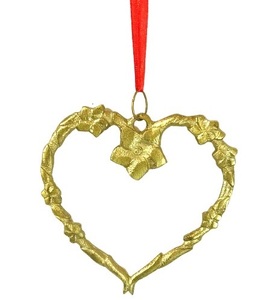 PREMIUM QUALITY TREE DECORATION CHRISTMAS <b>SMALL</b> HEART HANGING <b>ORNAMENT</b> for CHRISTMAS DECORATION - Product Image 1
