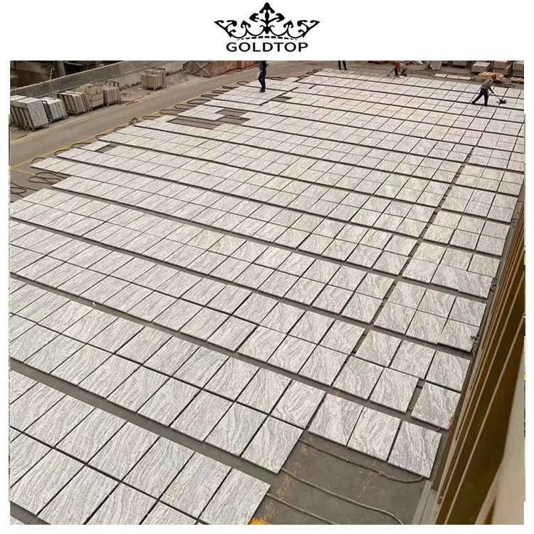 GOLDTOP OEM/ODM granito natural Wholesale Price Viscount White Granite with Grey Vein Granite Tiles for Floor and Wall