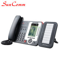 Téléphone IP VoIP pour hôtel SC-2062-HPE 4,3 pouces avec 8 lignes SIP, PoE, interphone vocal, garantie 1 an, 30 touches DSS