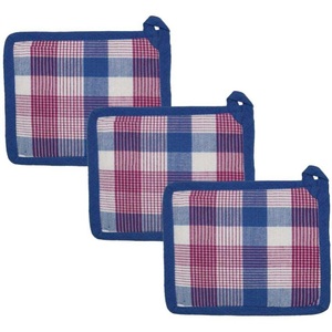 Black and red color checked cotton <b>pot</b> <b>holder</b> - Product Image 3