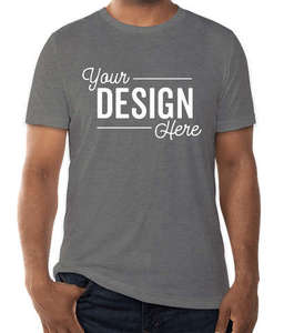 Camiseta de impresión personalizada Unisex de alta calidad Bella Canvas ropa personalizada hombres Tri-Blend camiseta de chándal de manga corta - Product Image 6