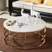 Table basse en métal écologique et durable, design moderne, forme ronde, couleur personnalisable pour salon et décoration intérieure (vente en gros)