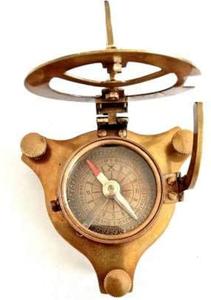 Boussole de cadran solaire antique en laiton Lister en laiton nautique 3 "Look antique par Calvin artisanat - Product Image 2