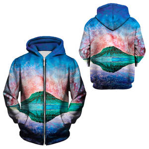 Sudadera con capucha deportiva de poliéster 100% hecha a medida Nuevo diseño de sublimación de deportes de invierno Sudadera con capucha teñida Lisa 3D - Product Image 3