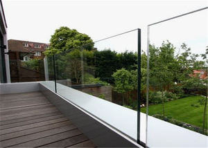 Clamp de balustrade sans cadre en verre pour balcon extérieur <span class=keywords><strong>Lamel</strong></span> Fence, système de profilé en aluminium en forme de U - Product Image 5