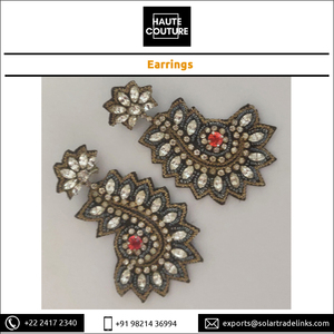 Pendientes de talla personalizada con diseño Floral, Mini pendientes con forma étnica, de los mejores fabricantes de pendientes indios - Product Image 4