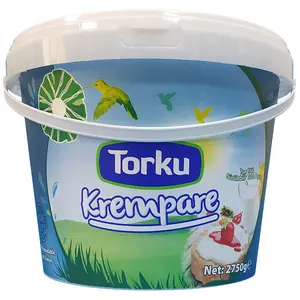 DYK2500 Runde 2500ml Temper Evident PP IML Eimer Eimer & PP IML Deckel für Lebensmittel (Joghurt Eis Keks Schokolade...) Verpackung