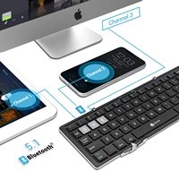 IClever BK03 Keyboard BT, Keyboard Nirkabel BT 5.1 Dapat Dilipat dengan Ukuran Saku Portabel
