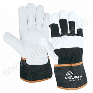 Guantes de trabajo de cuero dividido de vaca duraderos y antideslizantes 2021 Guantes de seguridad de precio competitivo con protección de Palma - Product Image 2