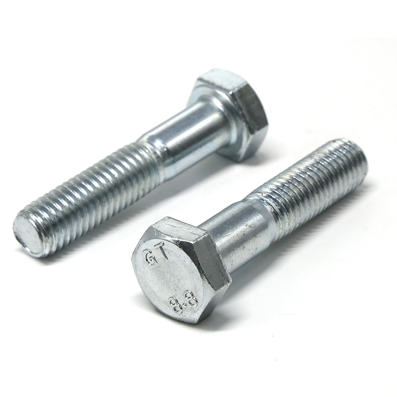 DIN931 Part Thread UNF UNC 35k Hex Head Bolts White Zinc Plated