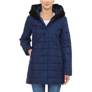 Abrigo Acolchado Grueso de Moda para Mujer con 90% Plumón y Ribete de Piel de Cordero, Cortavientos con Capucha, Ropa de Invierno para Oficina, Estilo Elegante - Product Image 2