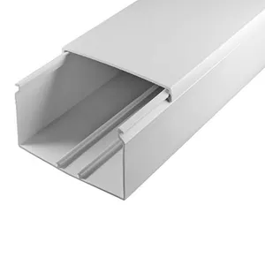 Elektrische Isolatie Netwerk Kabel Cover Pvc Kabel Trunking 75X50 Mm Ladder Lade Kabel Leggen Pvc UL94 Soild Trog tunking Iso