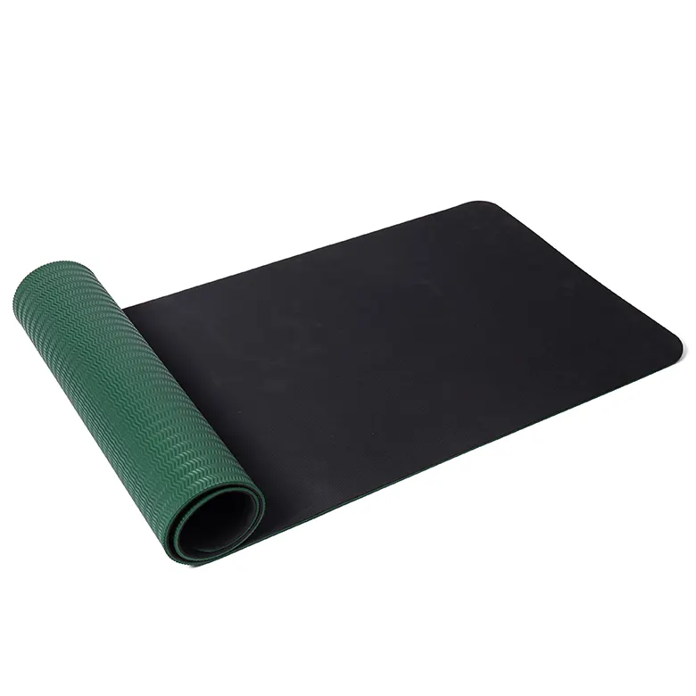 Custom Logo Wholesale Private Label 2 Layer Solid Color Anti Slip Yoga Mat Natural Rubber 183cm