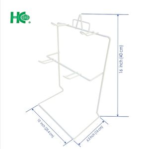 Présentoir de comptoir de fil métallique blanc, présentoir avec 4 crochets, support à suspendre pour table, livraison gratuite - Product Image 4