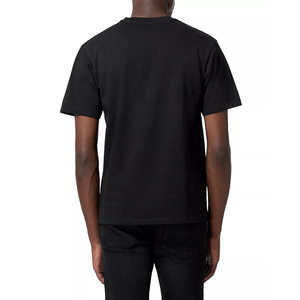 T-shirt noir décontracté et confortable à col rond, style libre, sur mesure OEM, pour garçons/hommes, selon les exigences du client - Product Image 2