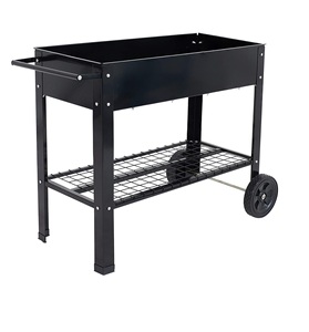 Jardinière en fer avec pieds Lit de jardin surélevé extérieur sur roues pour légumes - Product Image 2