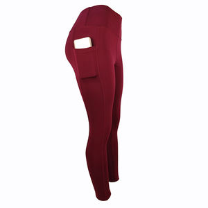 Nuevo Spandex poliéster Nuevos pantalones de yoga de alta calidad Leggings Liso Entrenamiento Deporte Gimnasio Mujeres Leggings para la venta - Product Image 4