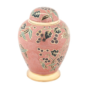 Wholesale Brass Cremation Urns With Beautiful <b>Enamel</b> <b>Paint</b> Funeral Supply <b>Metal</b> Adult Urns From India - Product Image 4