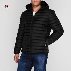 Veste matelassée chaude pour homme, manteaux légers à capuche, veste à bulles à manches longues, fermeture éclair unie, respirante, vêtements décontractés, logo personnalisé OEM - Product Image 4