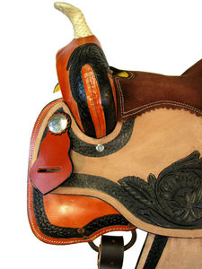 Ensemble de selle anglaise durable de qualité supérieure en cuir véritable Western Horse Tack pour baril Racing différentes tailles 14 '-18' Multiple - Product Image 5