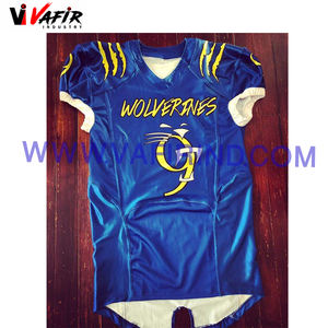 En gros de football Américain Uniforme Faible QUANTITÉ MINIMALE DE COMMANDE Football uniforme Personnalisée football Américain sublimée Maillots - Product Image 1