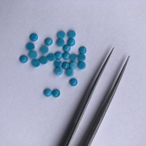 Cabujones de piedras preciosas redondas lisas de piedra turquesa de la Bella Durmiente Natural de 4mm para ajuste de joyería COLLAR COLGANTE proveedor a granel - Product Image 2