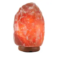 Natural Crystal Himalayan Salt Lamp, Hand Carved