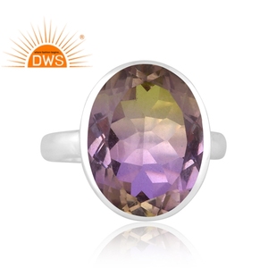 Vente chaude Argent fin Naturel Bio Paon Doublet Quartz Gemstone Bague Empilable Fabricant de bijoux - Product Image 2