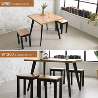 Table à manger moderne en fer industriel réglable en hauteur pour 4 personnes, pour la salle à manger et la cuisine