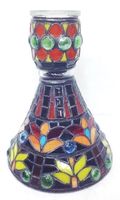 Farida Hookah Base Grade 1 Kaca Timbal Buram Arab Mesir Mewah Disesuaikan dengan Pita Emas 24 karat Tipe Bengkok Ukuran Jumbo 30
