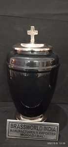 Brassworld อินเดียโกศเผาศพสีดำทองเหลืองพร้อมอุปกรณ์สำหรับงานศพ - Product Image 2