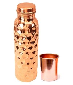 Pour Amazon Top Seller Bouteille d'eau en cuivre martelé pour l'eau bouillante pour l'hydratation en déplacement - Product Image 4