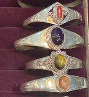 Bracelets manchette classiques en argent sterling 925, forme fleur, faits main au Népal, avec perles d'eau douce et pierres turquoise, pour fêtes, unisexe