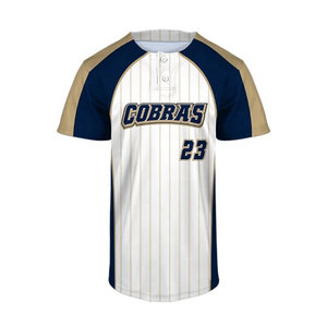 Maillot de Baseball rayé pour hommes, uniforme de baseball, chemise personnalisée avec impression, Sublimation, nouvelle collection, OEM - Product Image 5