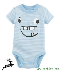 Ropones de Algodón Orgánico Unisex para Bebés Recién Nacidos, Manga Corta de Verano, Cierre con Botones a Presión, Servicio OEM al por Mayor - Product Image 3
