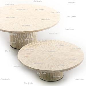 Juego de diferentes tamaños de dos soportes para pasteles de madera y madre de perla soporte para servir pasteles a un precio asequible - Product Image 6