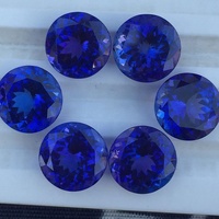 Pierre précieuse Tanzanite naturelle de qualité supérieure, grade AAA+, certifiée IGI, taille excellente, jeu de couleurs bleu-violet, lot Sadiya
