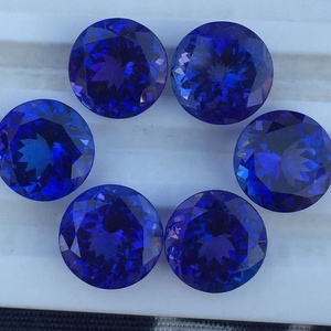 Pierre précieuse tanzanite de qualité supérieure naturelle, grade AAA+, forme ronde, certifiée IGI, coupe excellente, lot par Sadiya International - Product Image 3