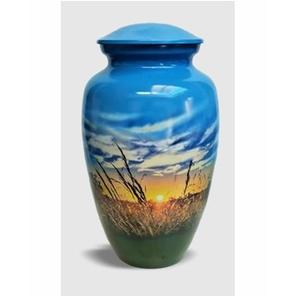 Urna de cremación de Metal sólido pintada a mano para el hogar y el jardín, urna de cremación para adultos con bolsa de terciopelo gratis, estilo americano/europeo - Product Image 5