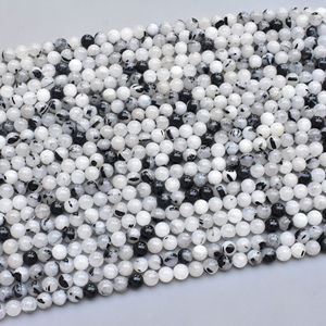 Cuentas de Cuarzo rutilado negro de alta calidad, piedras curativas, piedras de cristal rutilado, cuentas de piedras preciosas de 7/8/10mm - Product Image 1