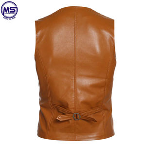 Chaleco de Cuero Reversible para Hombre Hecho en Pakistán, Talla Grande, Secado Rápido, Transpirable, Estilo Hip Hop, Ropa Exterior para Otoño, Diseño a Cuadros - Product Image 3