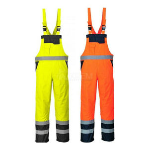 Wholesale Price Road Safety Bibs Design Men's Waterproof Safety Work Uniform High Visibility Trousers Hi Vis Work Bib Pants - Product Image 6
