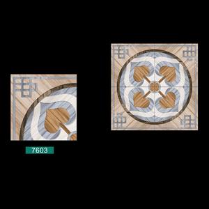 Baldosas grandes redondas de porcelana pulida de cerámica de color marrón 40x40cm - Product Image 2