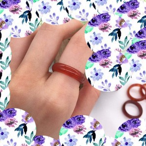 Regalo de verano elegante a la moda, anillo de banda de piedra cornalina, anillo de gemas de cabujón suelto suave para regalo de compromiso, regalo de esposa de aniversario - Product Image 1