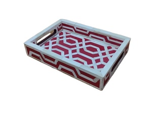 Bandeja de Servir Rectangular Hecha a Mano con Incrustaciones de Hueso, Ecológica y Personalizada, de Fabricante Profesional, para Regalos Personalizados de Exportación - Product Image 4
