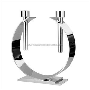 Portavelas de aluminio hecho a mano, Metal pulido brillante decorativo para decoración del hogar o evento de Pascua para venta de bodas - Product Image 1