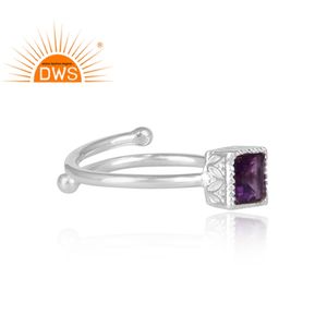 Bague en argent fin pour femmes, bijou, vente en gros, pierre précieuse améthyste, possibilité de vente en gros - Product Image 3