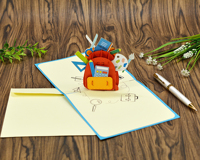 Tarjetas Pop-up 3D Personalizadas para Celebraciones de Regreso a Clases, Fabricadas en Vietnam HMG